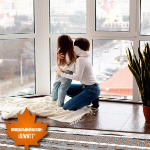 Тонкий самоклеящийся греющий мат IQ FLOOR MAT PRO 200 Вт/м.кв. - 10,0 м²